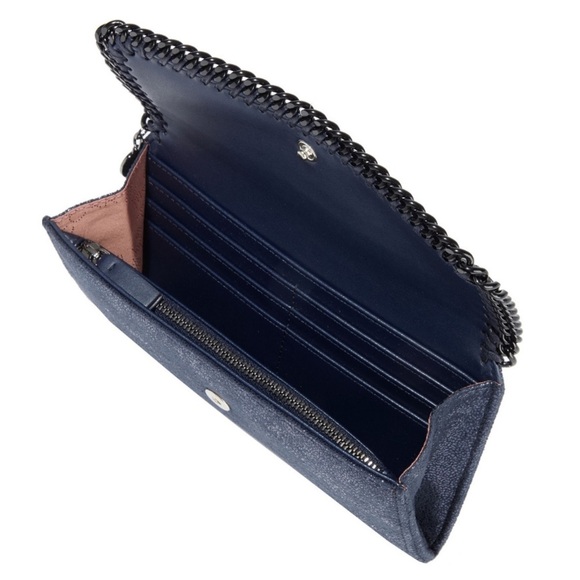 💕x7HP💕Stella McCartney Falabella navy wallet - Picture 2 of 13